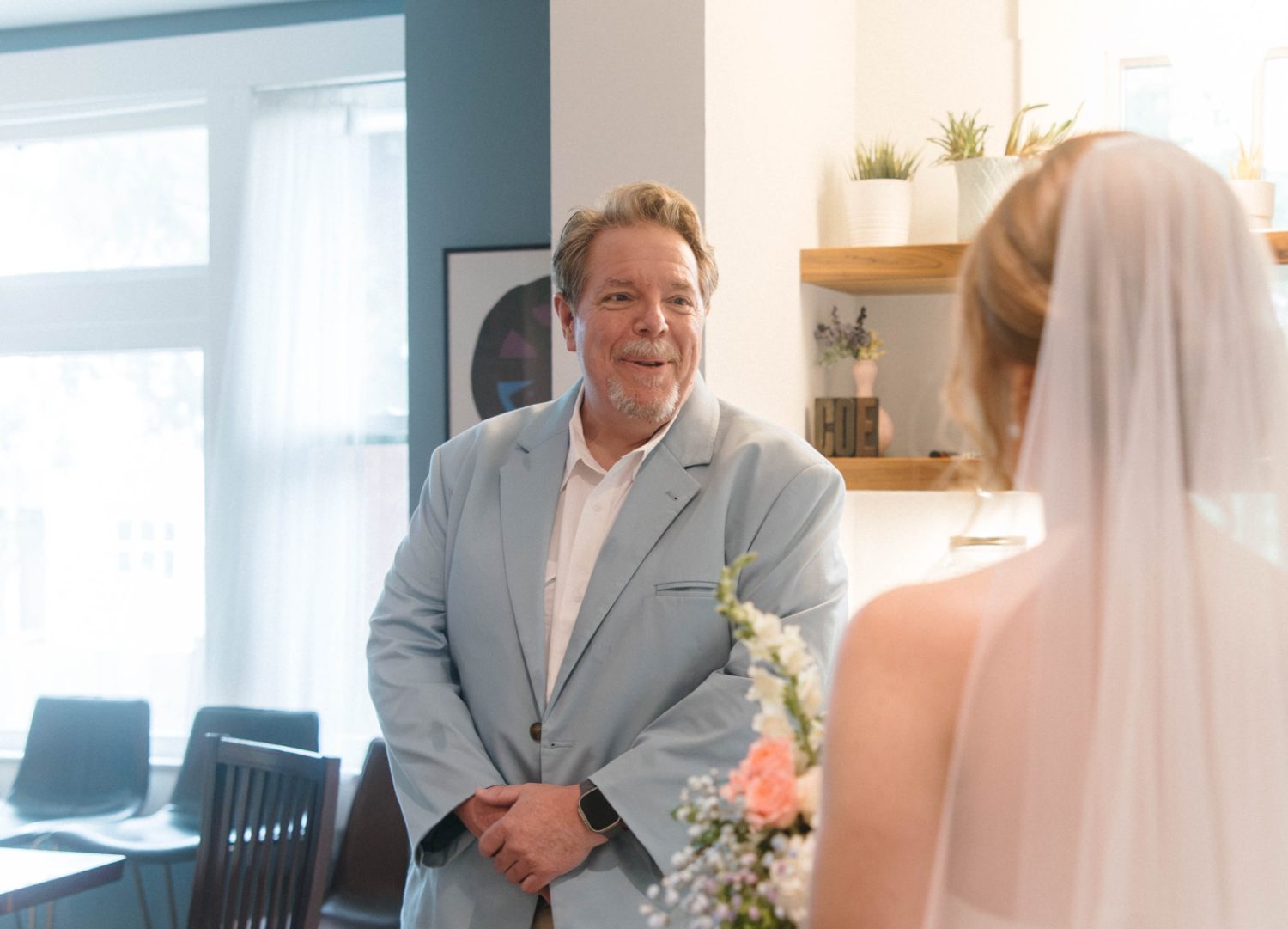 Katrina's dad as he first sees her
