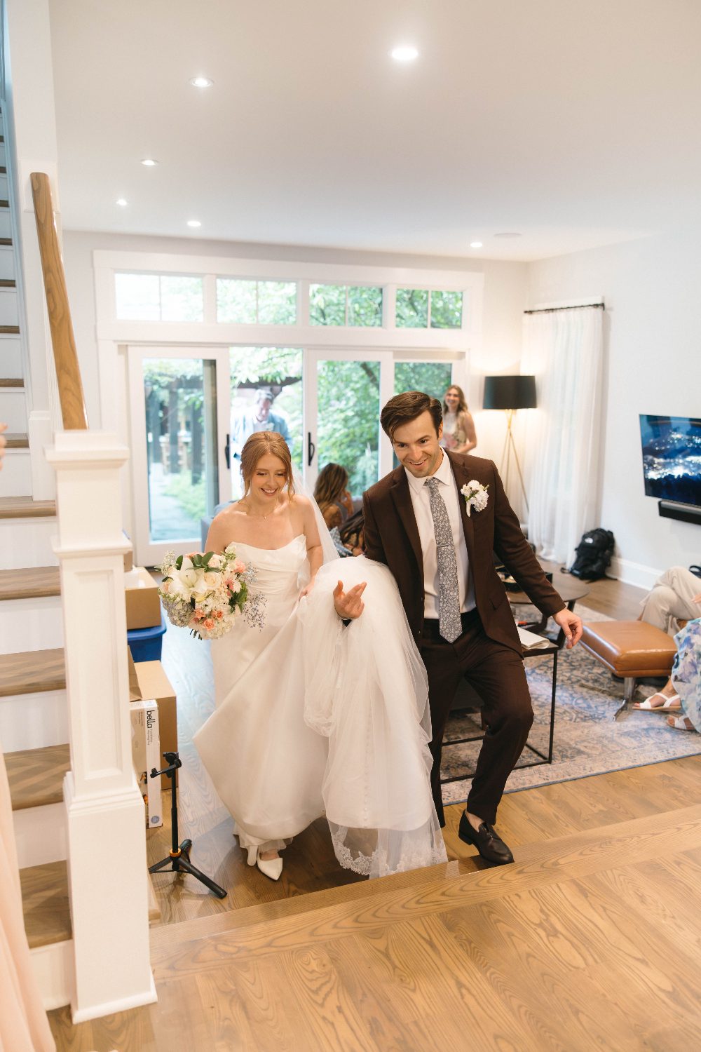 Cody and Katrina coming into the house