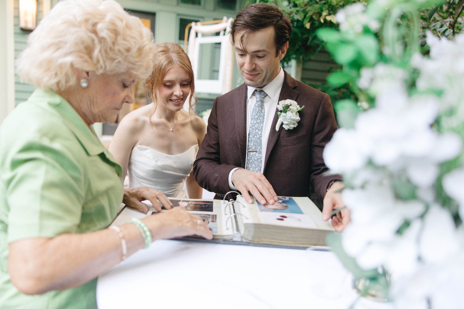 Guests signing the guest book
