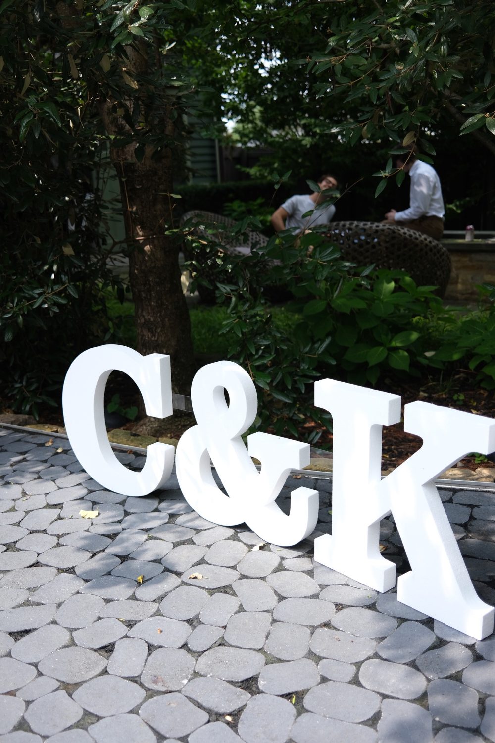 The C and K letters back out on the deck